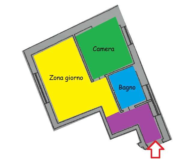 Bilocale ristrutturato centro Asti