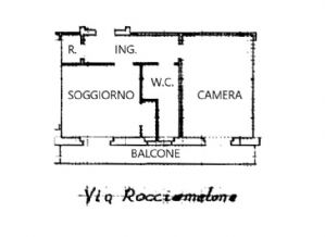 Bilocale ultimo piano Via Rocciamelone.