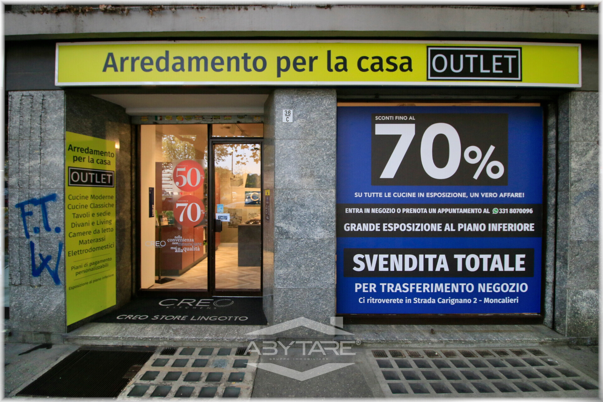 Negozio ristrutturato alta visibilità in Corso Traiano