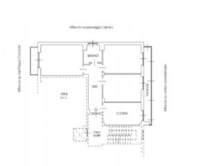 Traversa c.so Torino, quadrilocale arioso e ben servito