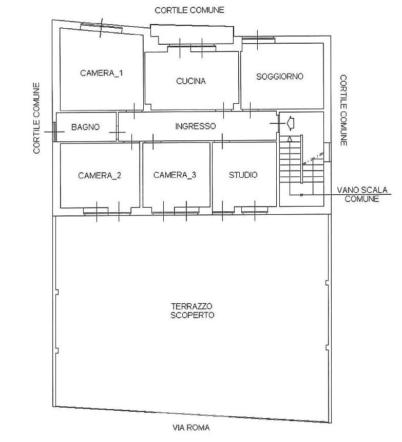 VIA ROMA - AMPIO APPARTAMENTO CON TERRAZZO DI 130 MQ C.A.